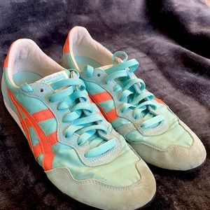 ASICS Onitsuka Tiger stripes neon orange/sky blue